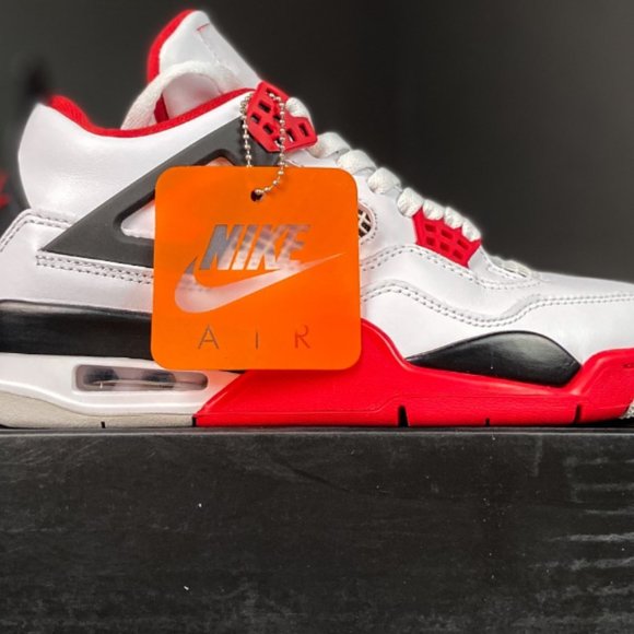 Size 11 Jordan 4 Retro white cement basketball shoes